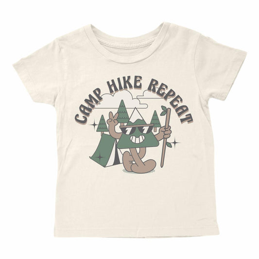 Tiny whales camp hike repeat cotton tee shirt