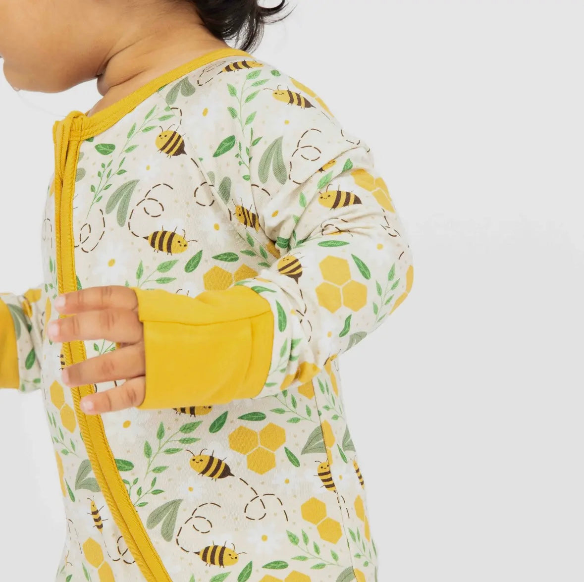 Honey Bee Bamboo Two-Way Zipper Romper