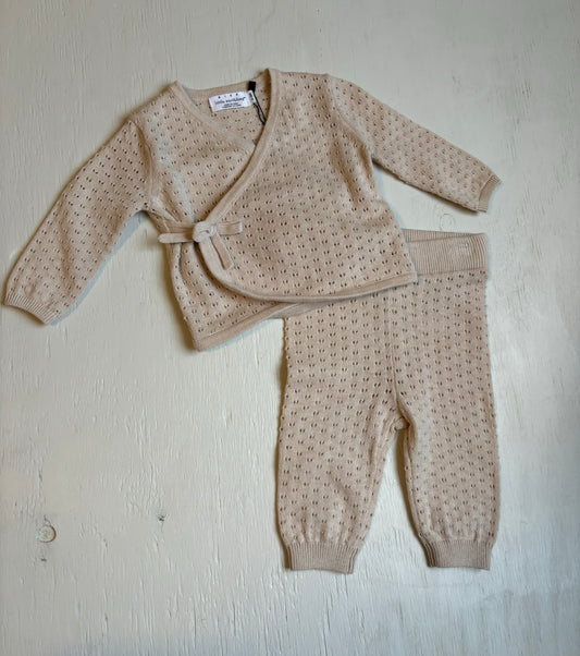 Pointelle Knitted Komono Set