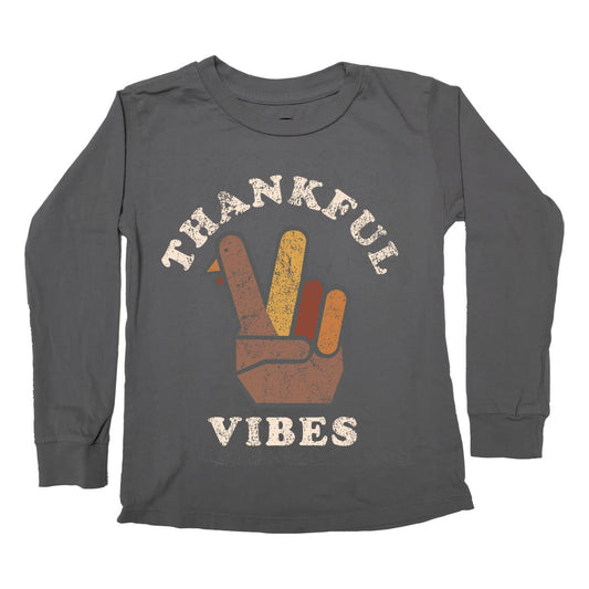 Thankful Vibes Cotton Long Sleeve Shirt