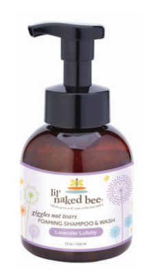 lil naked bee foaming lavender lullaby shampoo and wash