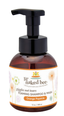 lil naked bee orange popsicle foaming shampoo and wash